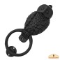 Heurtoir de porte hibou rustique en fonte :