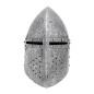 Heaume conique fermé de chevalier médiéval, acier 16 mm