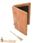 Tablette de cire romaine avec stylet en laiton pur, accessoire fonctionnel en bois