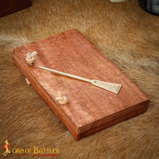 Tablette de cire romaine avec stylet en laiton pur, accessoire fonctionnel en bois