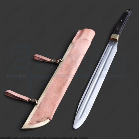Scramasax avec corne de belier Scramasax avec corne de belier