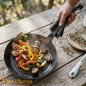 Poêle de camping médiévale en fer forgé à la main, poêle de cuisine rustique pour l'extérieur Poêle de camping médiévale en fer forgé à la main, poêle de cuisine rustique pour l'extérieur