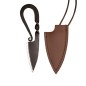 Couteau viking en fer forgé à la main avec étui en cuir véritable Couteau viking en fer forgé à la main avec étui en cuir véritable