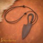 Couteau viking en fer forgé à la main avec étui en cuir véritable Couteau viking en fer forgé à la main avec étui en cuir véritable