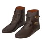 Bottines médiévales – Chaussures en cuir fabriquées à la main avec fermetures à boucles en laiton