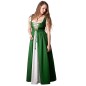 Ensemble médiéval irlandais composé d'une robe de dessus et d'une chemise brodée
