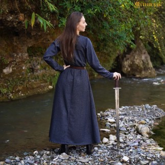 Robe viking en laine Astrid à tissage sergé en losange