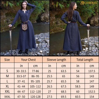 Robe viking en laine Astrid à tissage sergé en losange