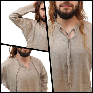 Chemise médiévale en coton lin Waldemar