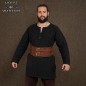 Ceinture de barbare en cuir véritable, marron