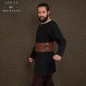 Ceinture de barbare en cuir véritable, marron