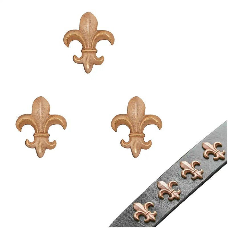 Garniture de ceinture en bronze à la cire perdue en forme de fleur de lys Garniture de ceinture en bronze à la cire perdue en forme de fleur de lys