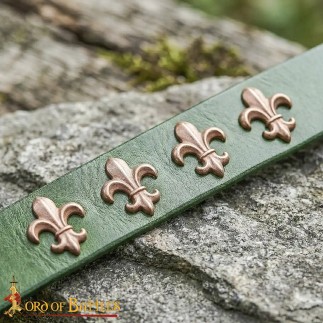 Garniture de ceinture en bronze à la cire perdue en forme de fleur de lys
