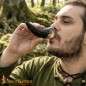 Ensemble de 3 cornes à boire viking – Gobelets en corne de bœuf naturelle de 60ml/80ml