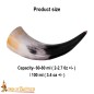 Ensemble de 3 cornes à boire viking – Gobelets en corne de bœuf naturelle de 60ml/80ml