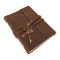 Journal médiéval en cuir avec clé
