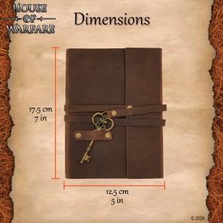 Journal médiéval en cuir avec clé