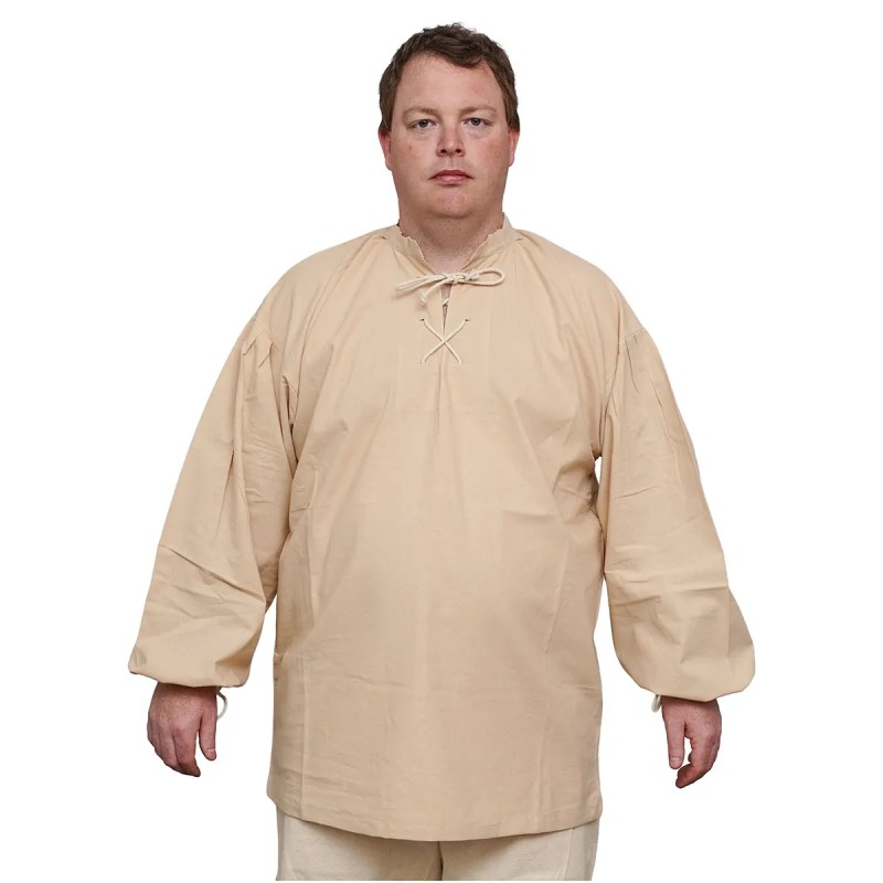 Chemise de style médiéval avec laçage