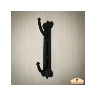 Porte-manteau mural rustique en fer forgé
