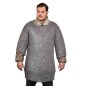 Round Ring Chainmail Medieval Half Sleeves Shirt Haubergeon, Riveted and Alternating, ID 10 mm, Aluminium