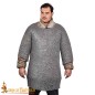 Round Ring Chainmail Medieval Half Sleeves Shirt Haubergeon, Riveted and Alternating, ID 10 mm, Aluminium