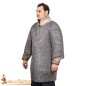 Round Ring Chainmail Medieval Half Sleeves Shirt Haubergeon, Riveted and Alternating, ID 10 mm, Aluminium