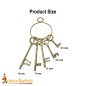 Medieval Dungeon Bunch of 5 Pure Brass Decorative Keys