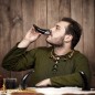 Ensemble de 3 cornes à boire viking – Gobelets en corne de bœuf naturelle de 60ml/80ml
