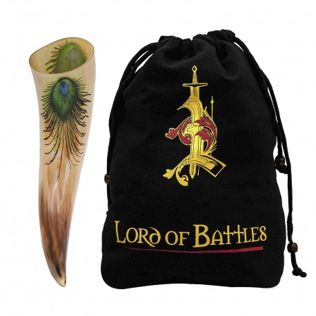 Brilliant Drinking Horn with Ornate Designs Handcrafted Genuine Ox Horn