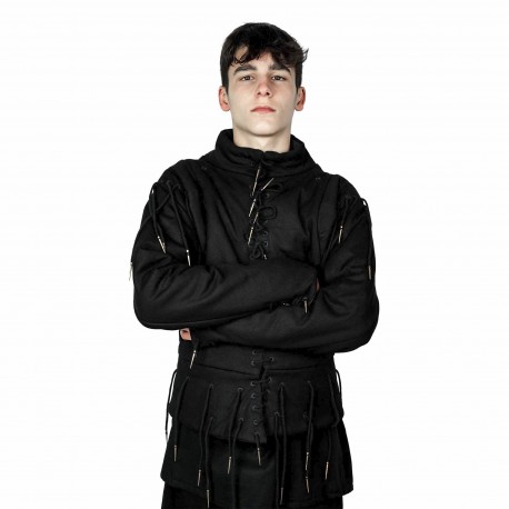 Doublet Armant Noir En Toile De Coton XVe Siècle