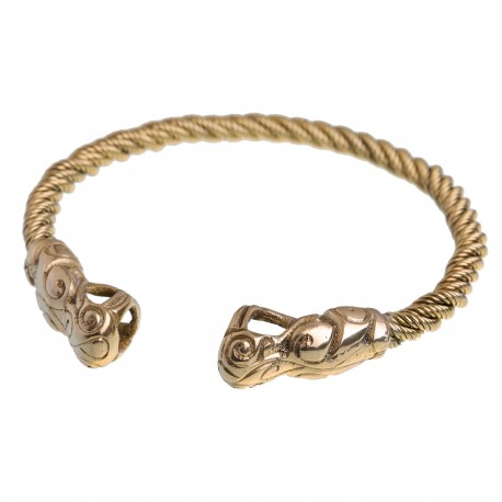 Torc de cou Viking en laiton massif pur Torc de cou Viking en laiton massif pur
