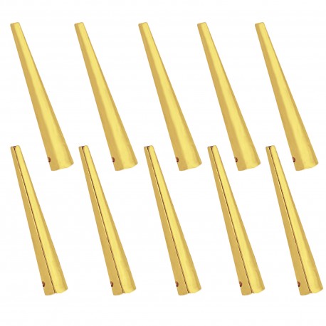 Medieval Pure Solid Brass Aiglets Set of 10, 3.8cm