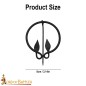 Medieval Cloak Brooch with Leaf Shaped Ends Hand Forged Iron Clothing Accessory