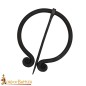 Early Medieval Fibula Hand Forged Iron Functional Cloak Clasp