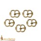Late Medieval Small Pure Brass Belt Buckle Functional Set of 5