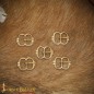 Late Medieval Small Pure Brass Belt Buckle Functional Set of 5