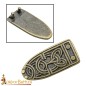 Ornate Celtic Antiqued Brass Viking Belt End Chape Functional Belt Accessory