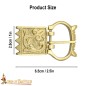 Boucle de ceinture en laiton massif pur à motif floral de la fin du Moyen Âge