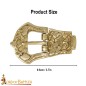 Boucle de ceinture Viking en laiton pur, accessoire de ceinture au design celtique