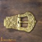 Boucle de ceinture Viking en laiton pur, accessoire de ceinture au design celtique