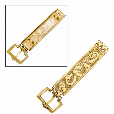 Boucle de ceinture Viking en laiton massif pur, accessoire fonctionnel Boucle de ceinture Viking en laiton massif pur, accessoire fonctionnel