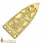 Ceinture médiévale en laiton massif gravée avec serpent viking