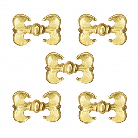 Supports en cuir Renaissance en laiton brillant, ensemble de 5 en laiton massif pur Supports en cuir Renaissance en laiton brillant, ensemble de 5 en laiton massif pur