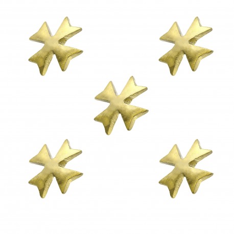 Templar Cross Pure Solid Brass Leather Mount Functional Set of 5