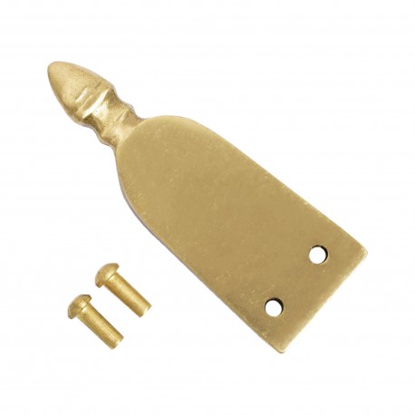 Medieval Pure Brass Belt Chape with Rivets