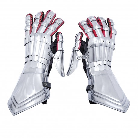 Medieval Fantasy Knightly Gauntlets 16 gauge