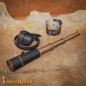 Télescope fonctionnel en laiton pur avec support en cuir