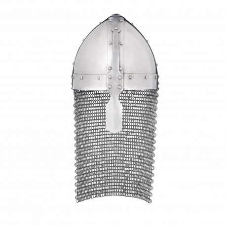 Casque à nasale avec cote de maille