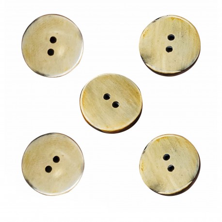 Ethically Sourced Buffalo Horn Buttons Set of 5