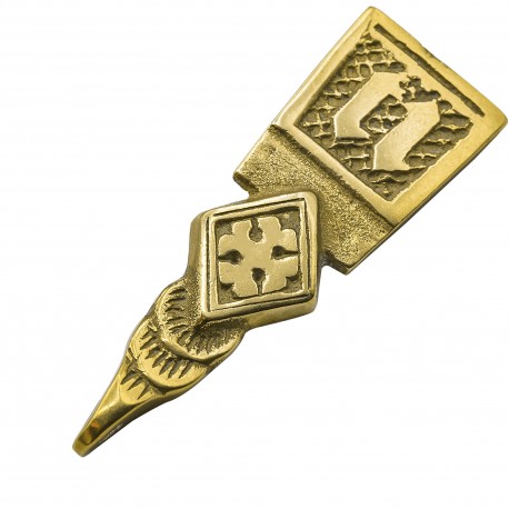 Piece pour d'extrémité de ceinture médiévale en laiton massif pur Piece pour d'extrémité de ceinture médiévale en laiton massif pur